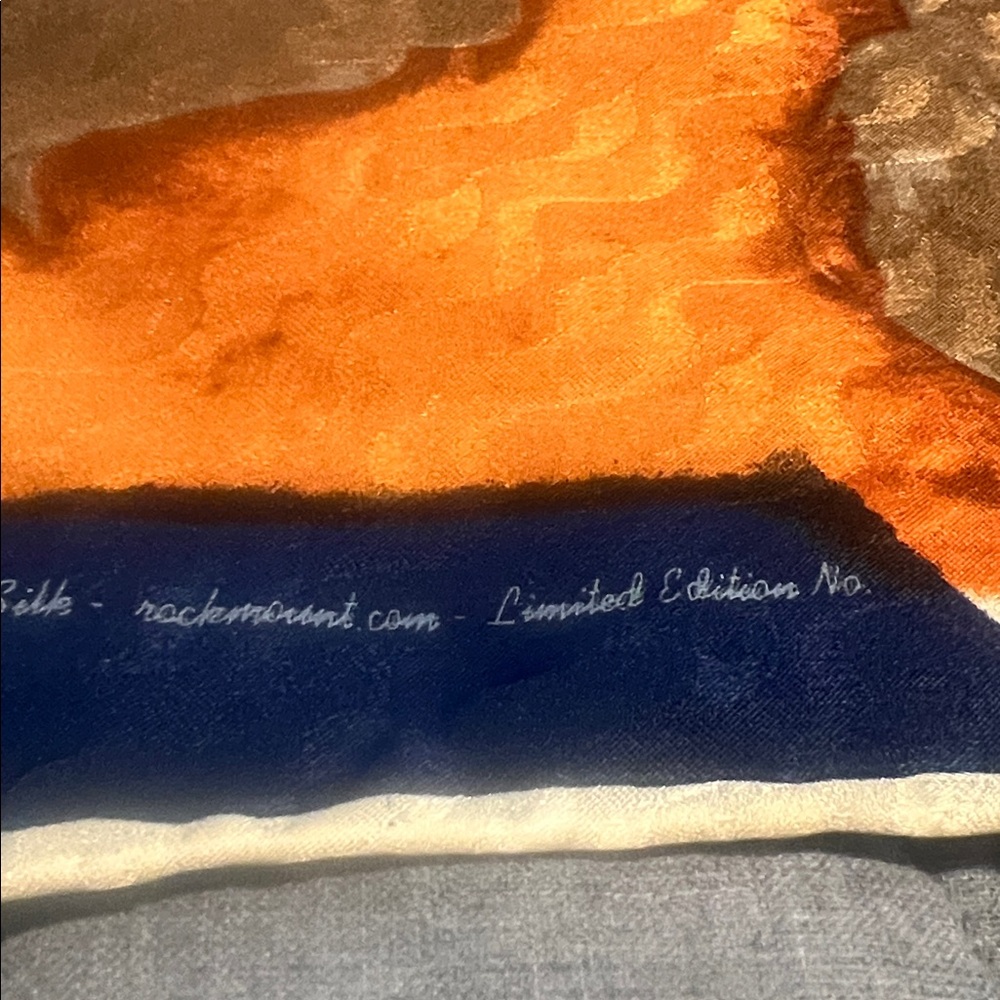 Vintage Rockmount Ranch Wear Silk Scarf “Market on the Trail” 2003 Western Art - Picture 8 of 9